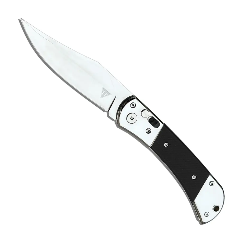 Control Line Safety-Lock Automatic Knife - Black G10