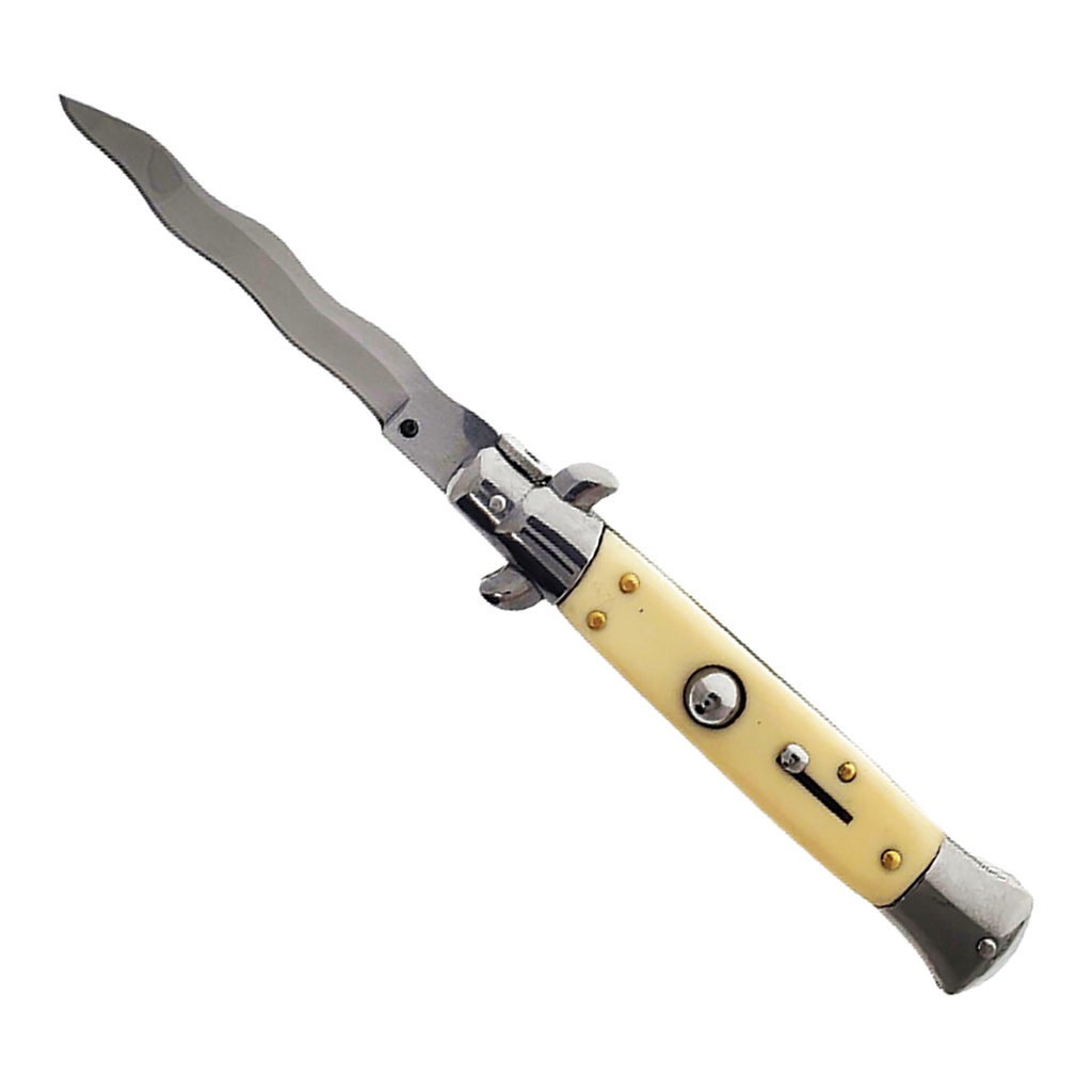 Godfather Kriss-Edge Stiletto Switchblade - Ivory