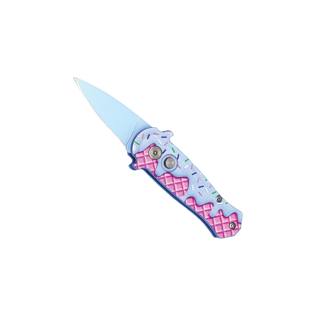 Sprinkle-Safe Quick-Deploy California Legal Automatic Knife - Waffle Cone