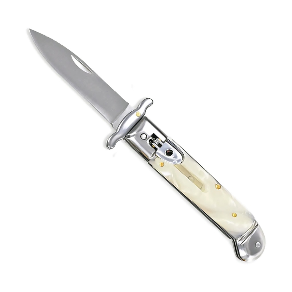 ClassicGuard Pearl Lever-Lock Stiletto Automatic Knife - White
