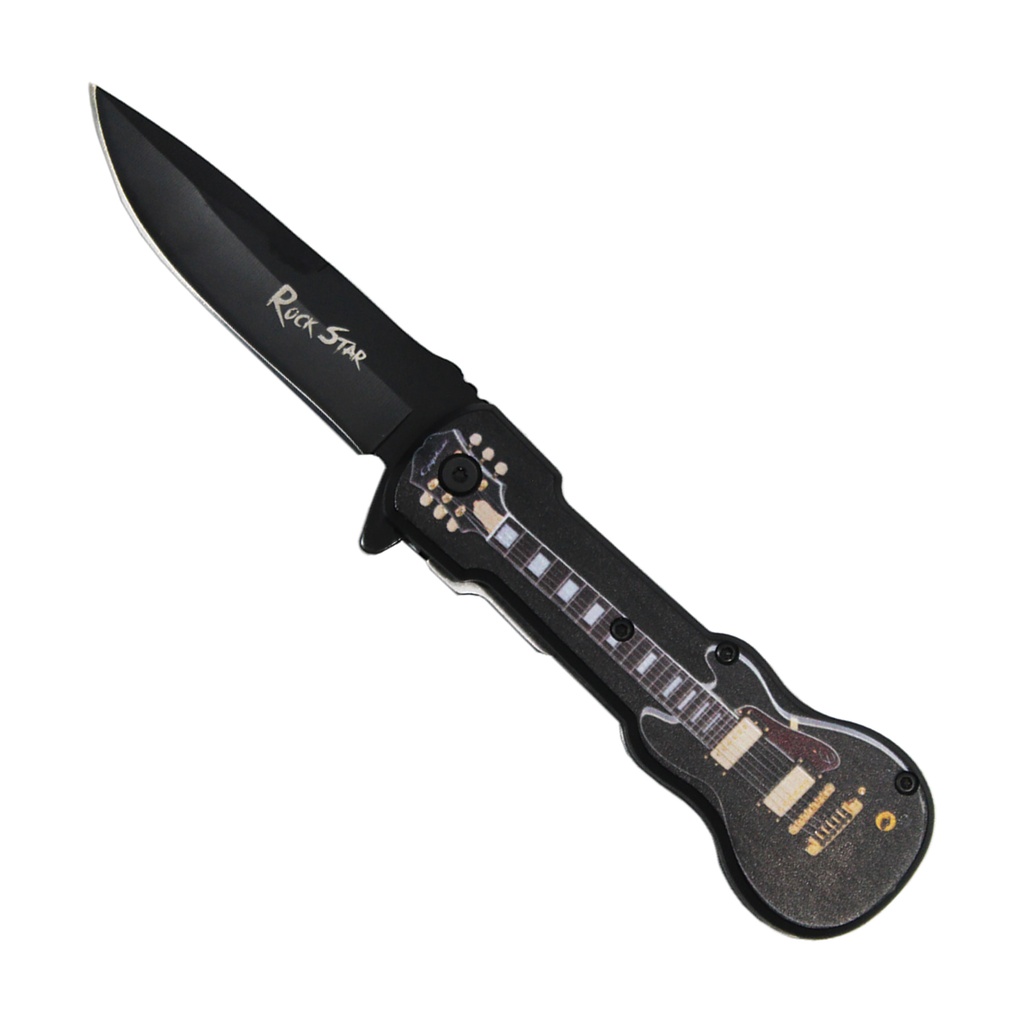 Rock Star Tribute Quick-Assist Spring Assisted Knife - Matte Black