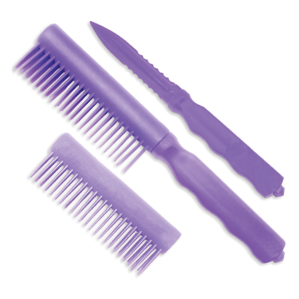 Neon Mirage Covert Comb Knife - Purple