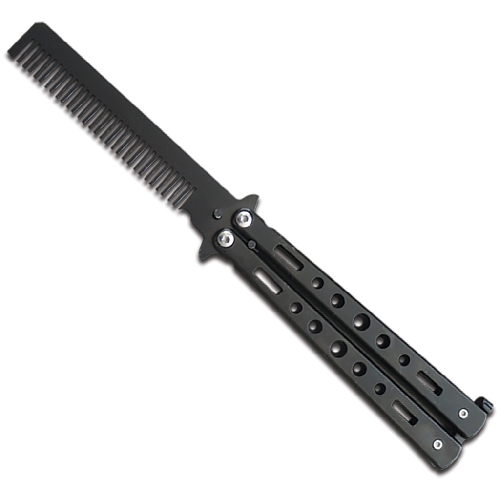 Midnight Flip Practice Butterfly Comb - Matte Black