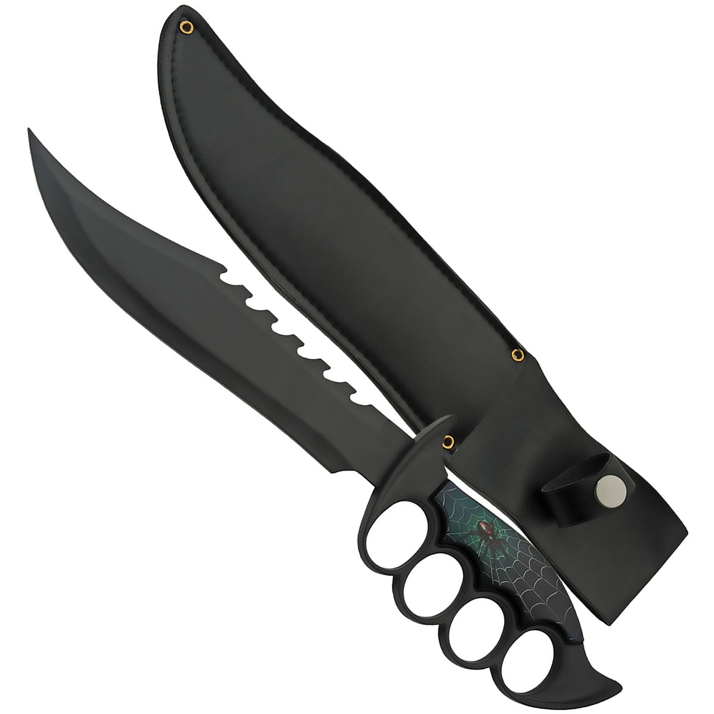 Arachnid Sawback Tactical Fixed Blade - Matte Black