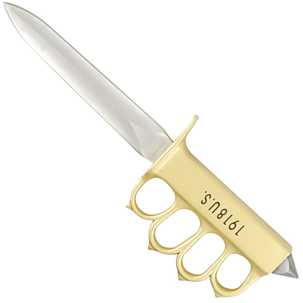 Knuckle-Guard Heritage Trench Knife - Polished Brass