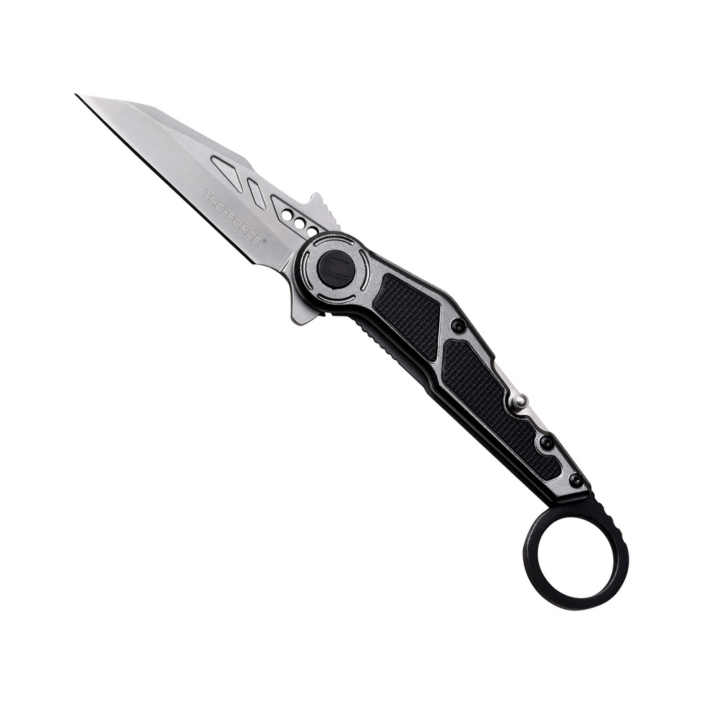 Hook Control Quick-Deploy Spring Assisted Knife - Gray Aluminum
