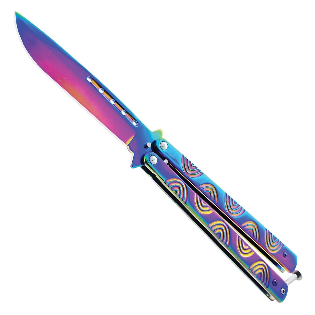 Crop Circles Iridescent Practice-Safe Butterfly Trainer - Rainbow