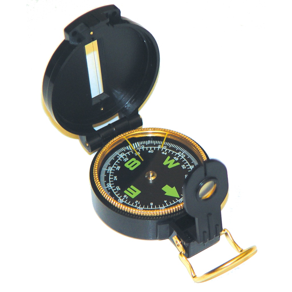 Field Scout Pocket Sighting Lensatic Compass - Black & Gold