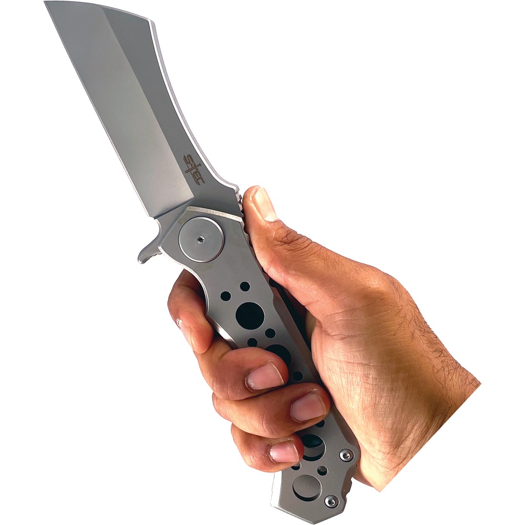Aperture XL Tanto Folding Knife - Silver