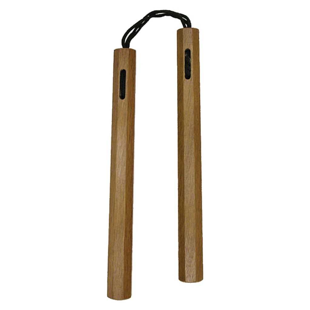 Dojo Heritage Rope-Control Nunchucks - Natural Wood