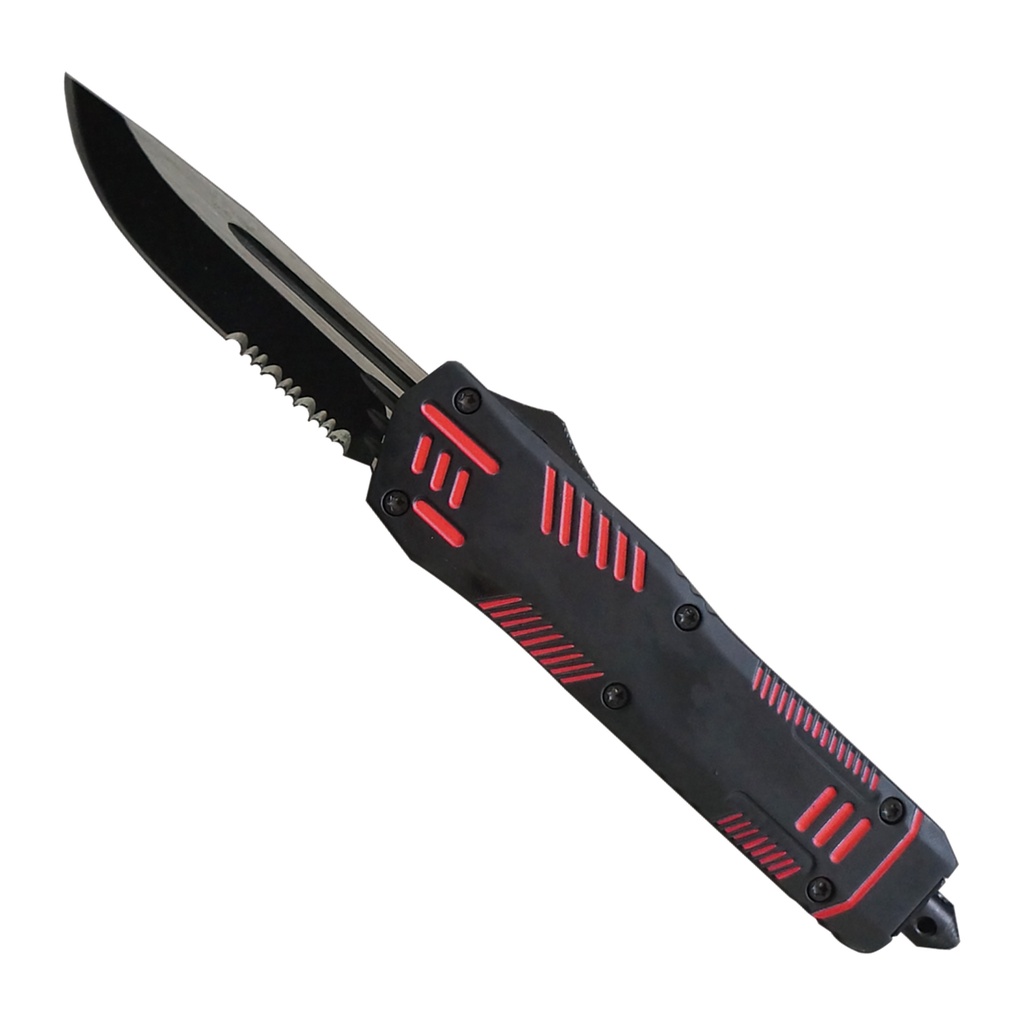Android Signal Double-Action OTF Knife - Black/Red