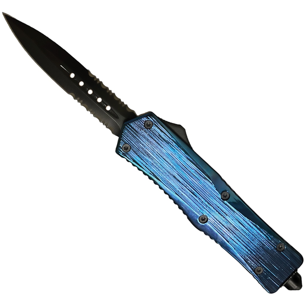 Titanium Twilight Fast-Deploy OTF Knife - Blue Titanium
