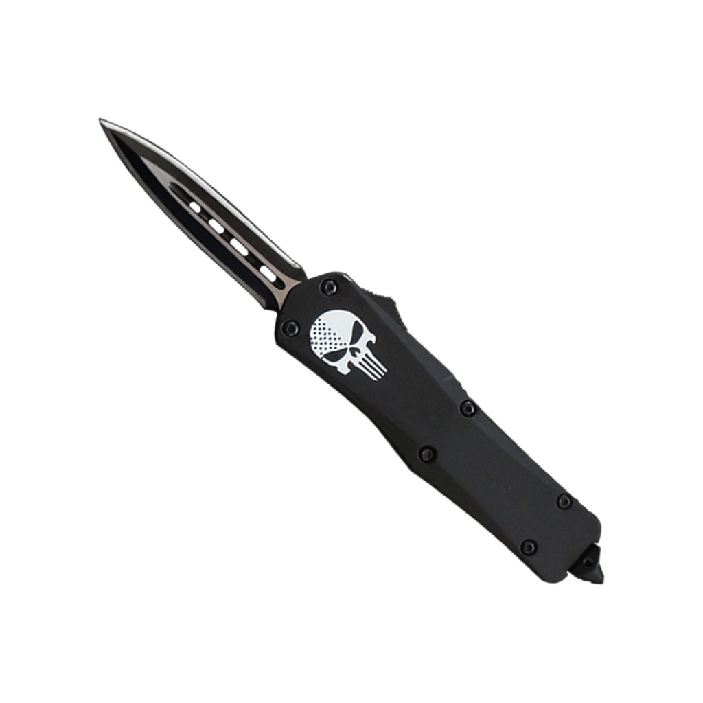 Covert Punisher Double-Action OTF Knife - Black Aluminum
