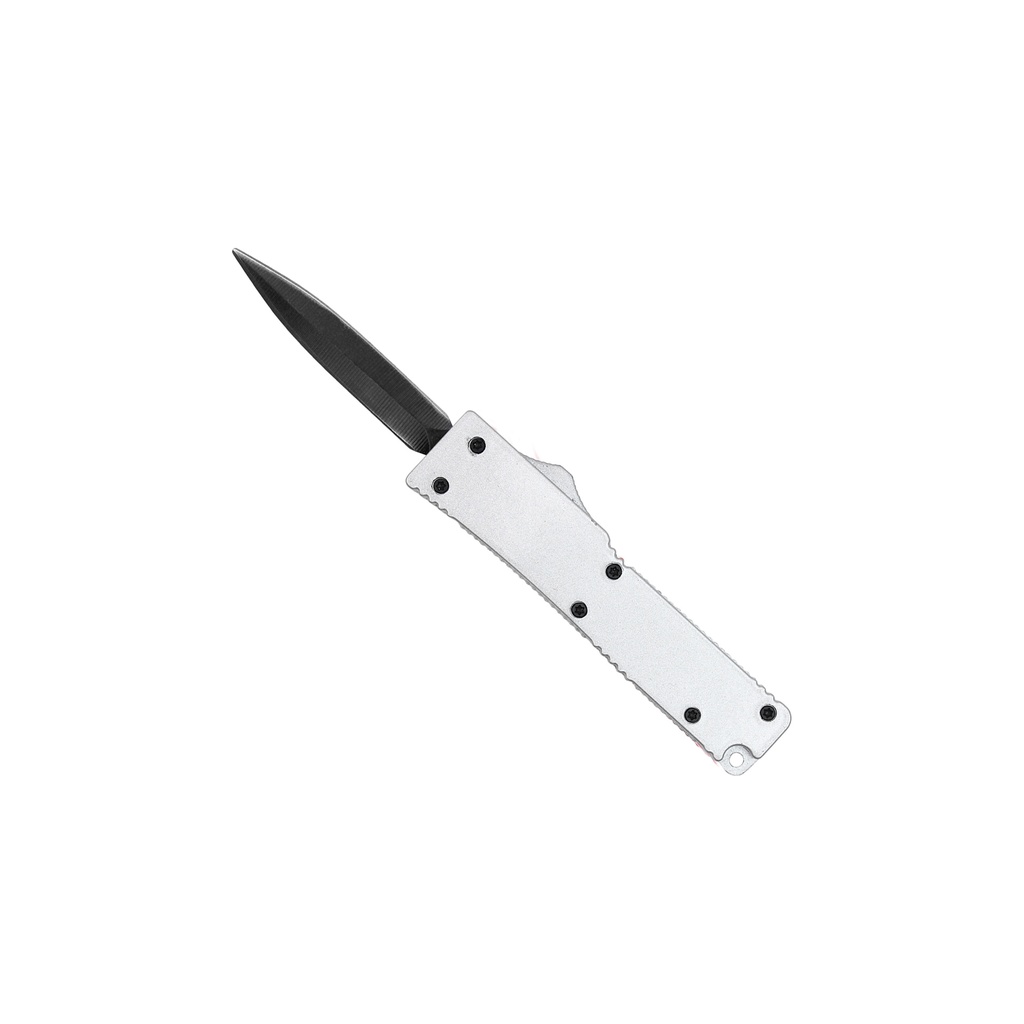 GripLock Micro Out-the-Front Knife - Rubberized Silver