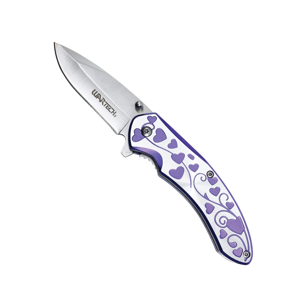 Purple Hearts Quick-Deploy Assisted Opening Knife - Purple Aluminum
