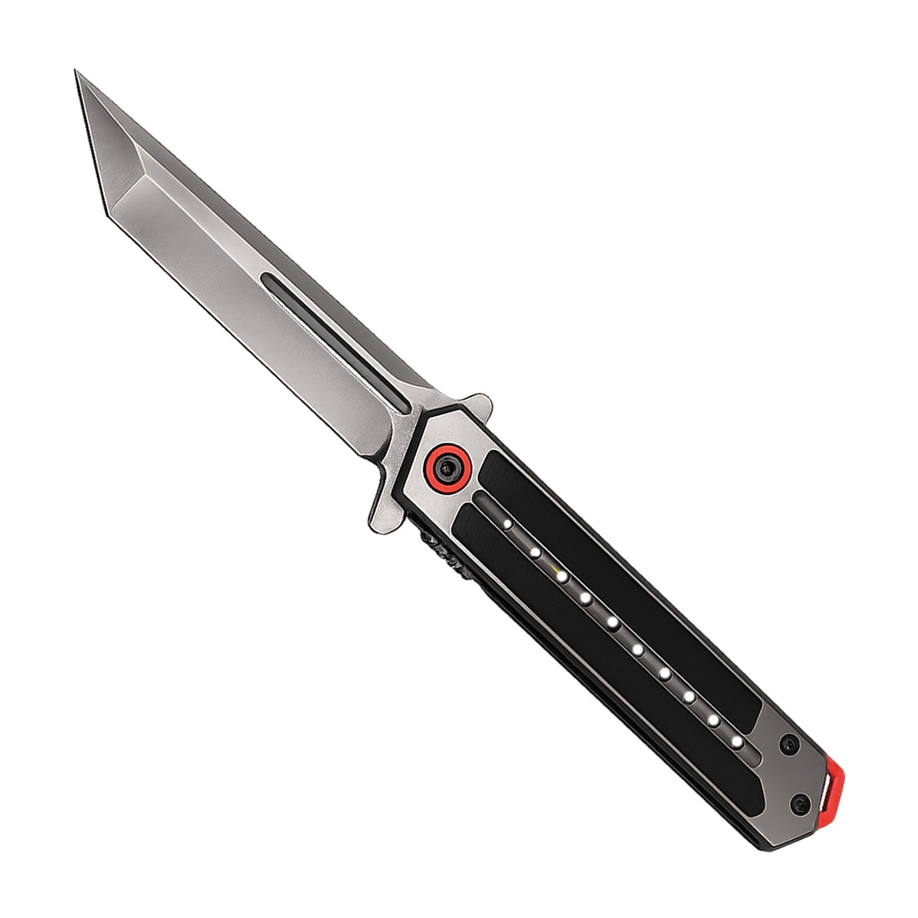 Redline Pulse Quick-Deploy Spring Assisted Knife - G10 Gray/Red