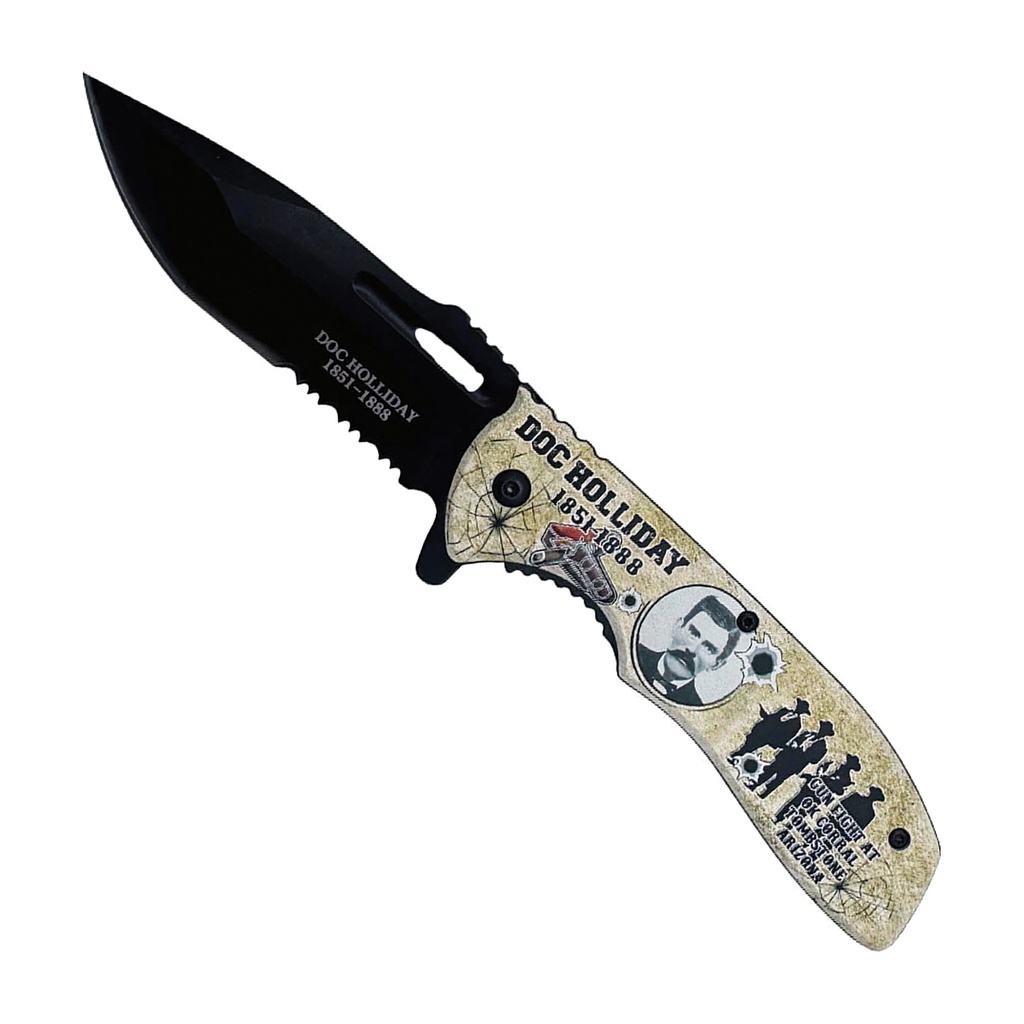 Tombstone Operator Assisted Opening Knife - Multicolor Aluminum