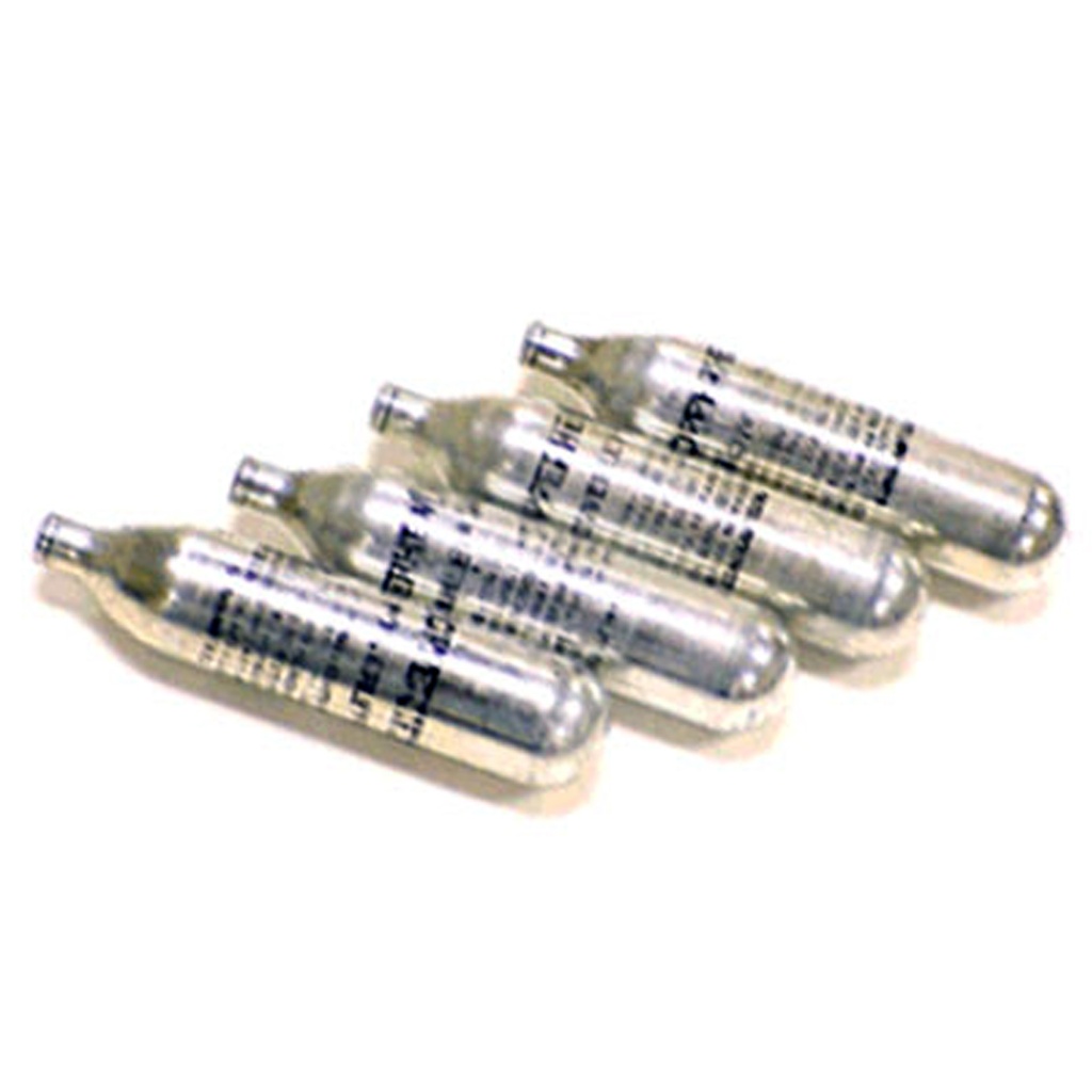 Range-Ready Precision-Seal CO2 Cartridges - Silver Steel