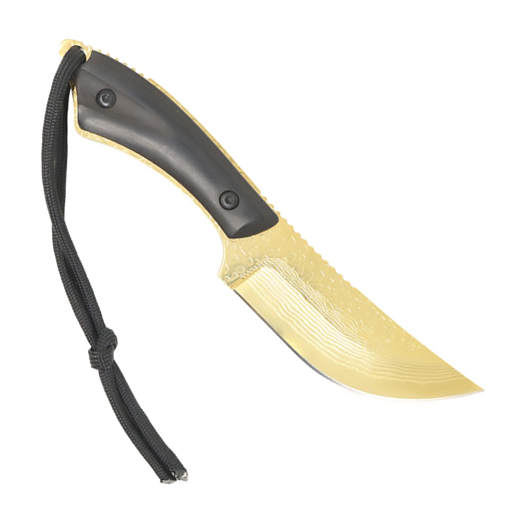 Sunrise Traverse Full-Tang Skinning Knife - Gold Damascus