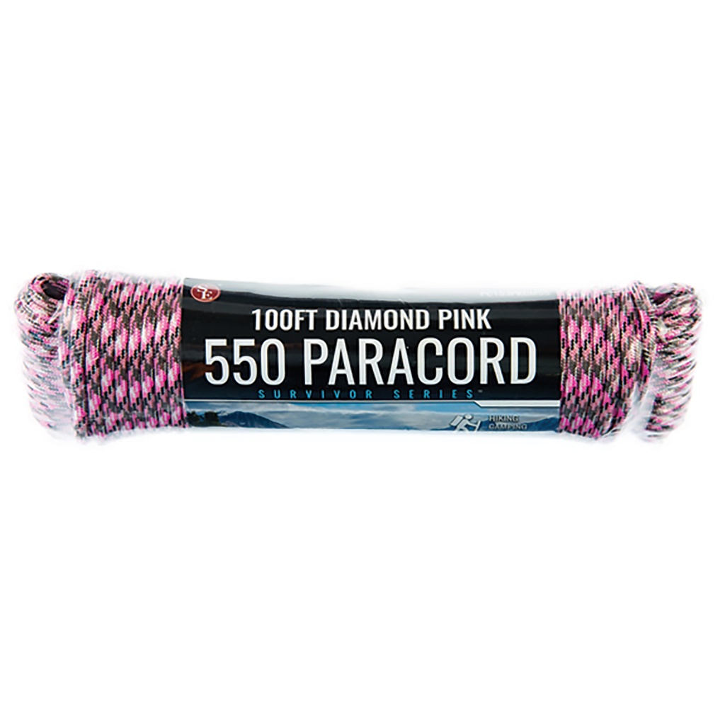 Trail Signal High-Visibility Survival Paracord - Pink Camo