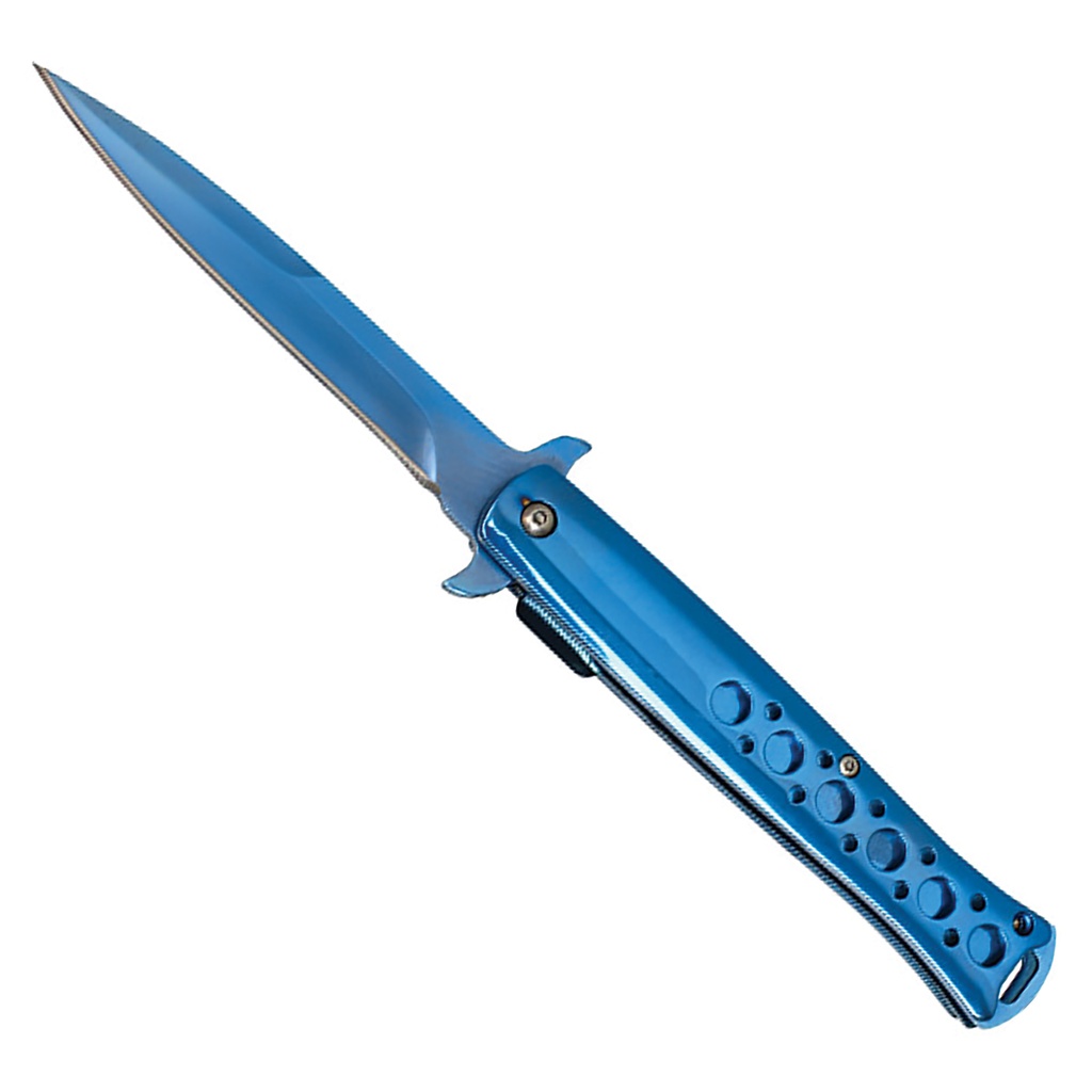 Skyline Ported Quick-Assist Stiletto Knife - Azure Blue