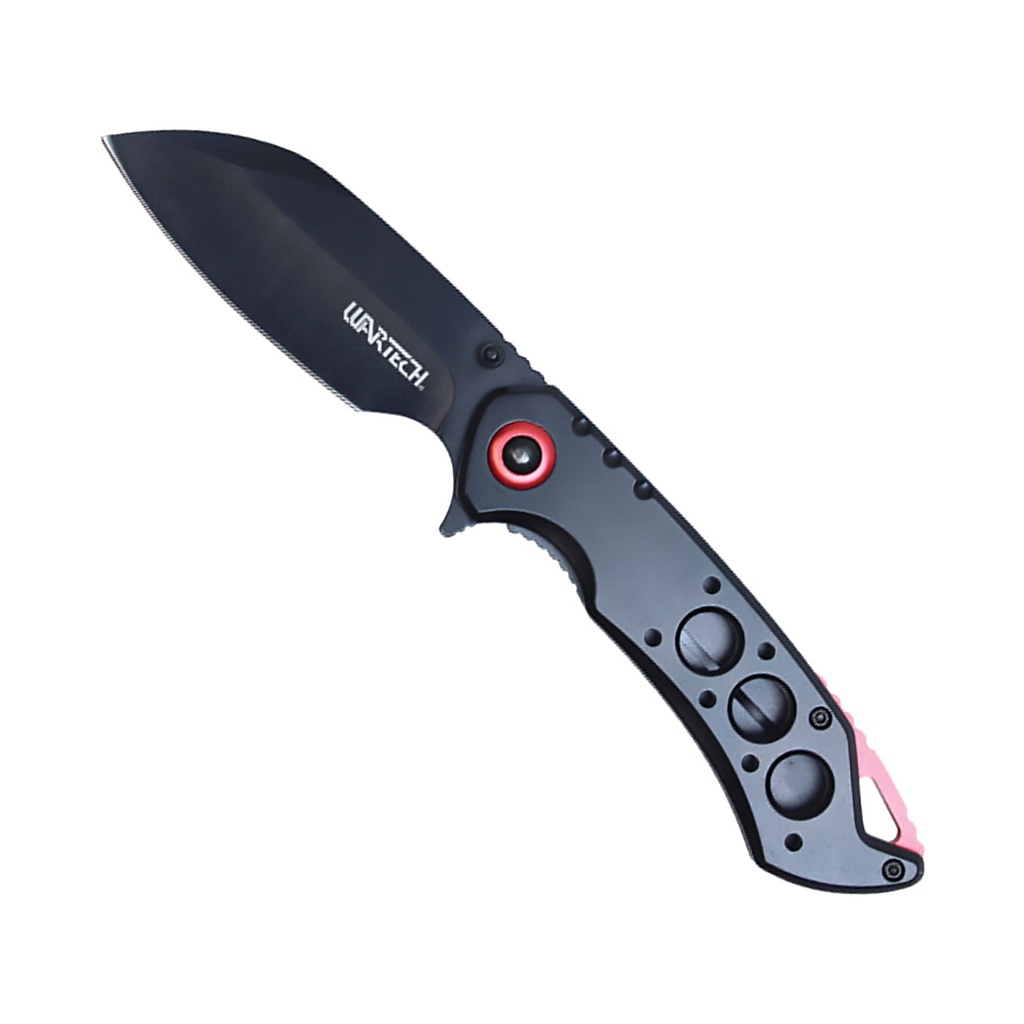 Night Orbit Vented Spring-Assisted Pocket Knife - Black Steel