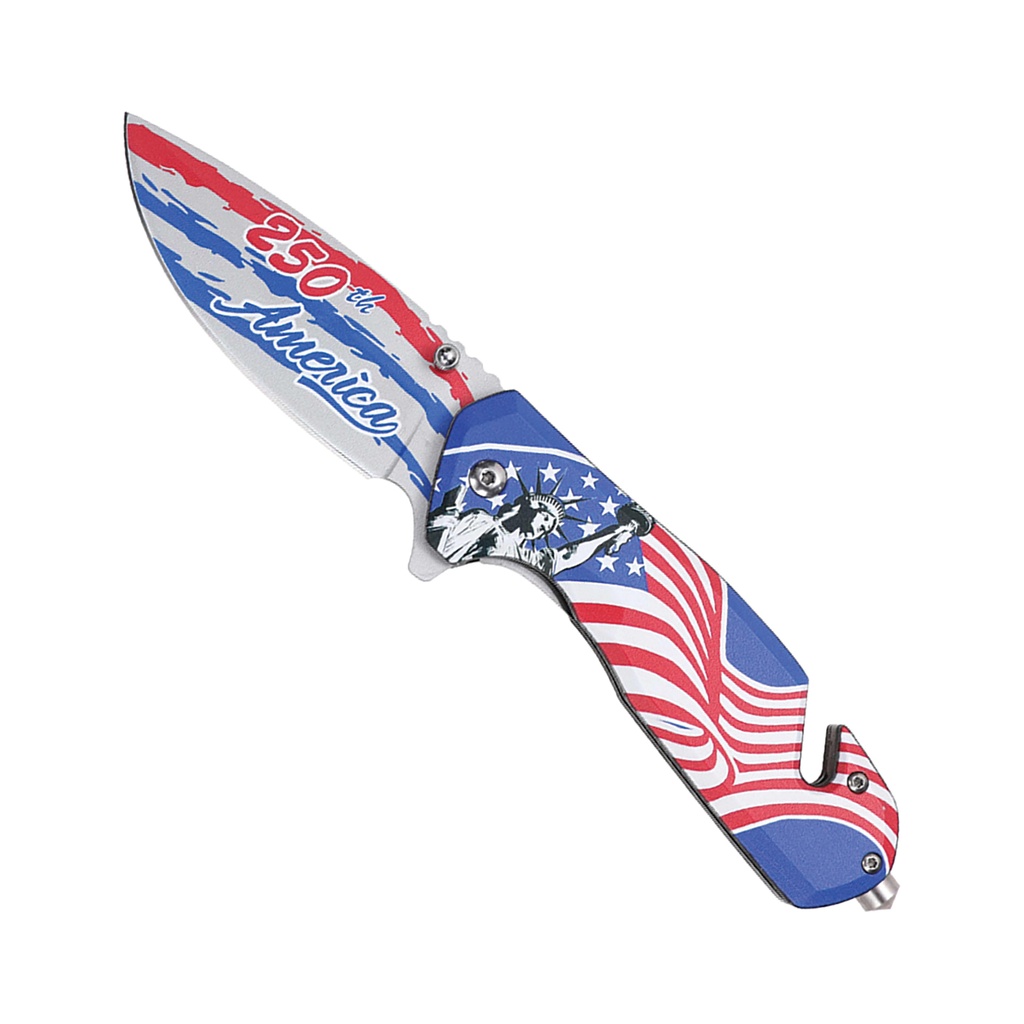 Liberty Response Spring-Assisted Pocket Knife - USA Flag