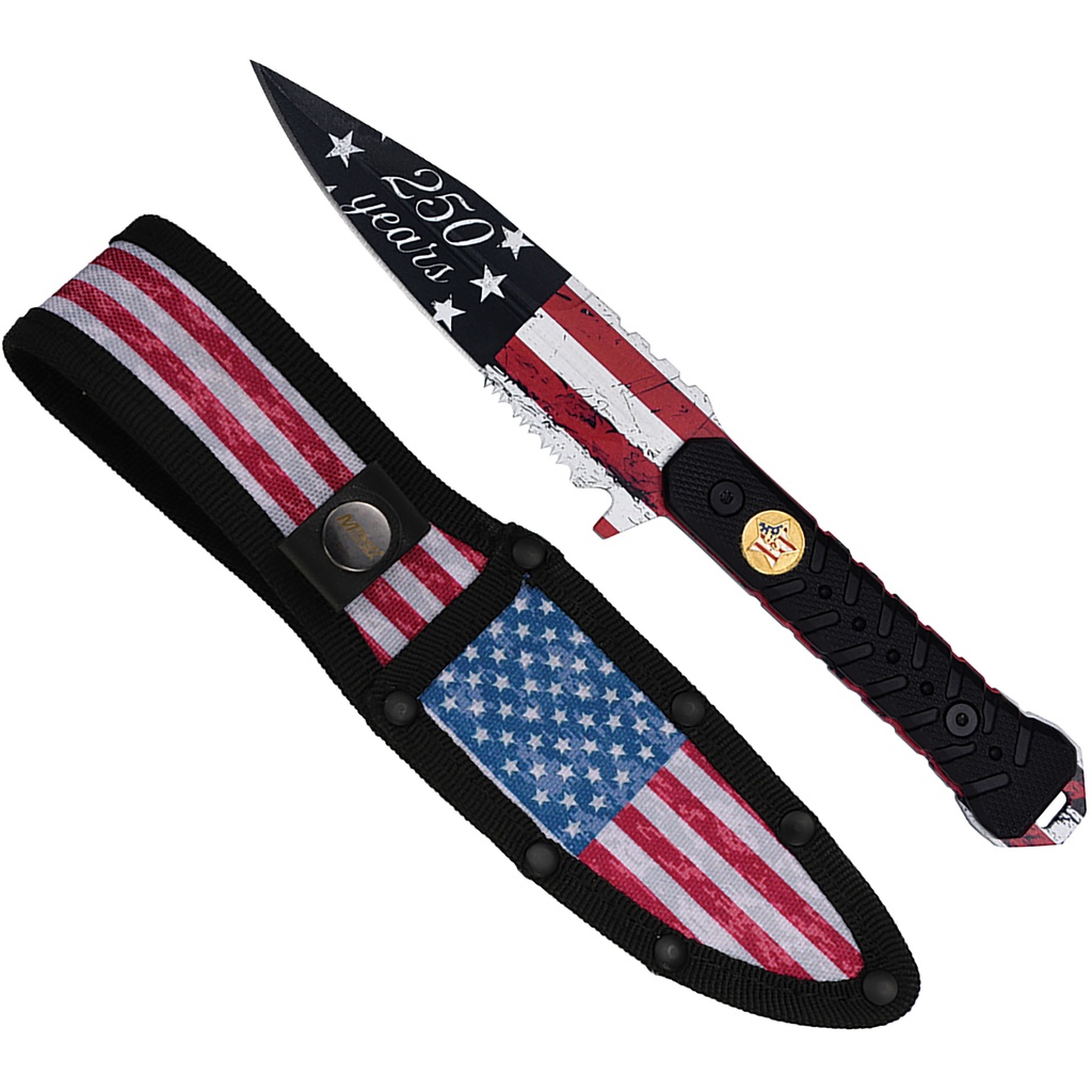 Liberty 250 Patriotic Fixed Blade Knife - USA Flag