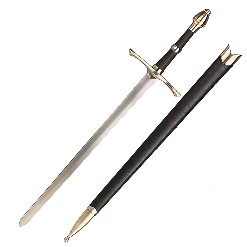 Knight’s Lineage Medieval Hand Sword - Black and Gold