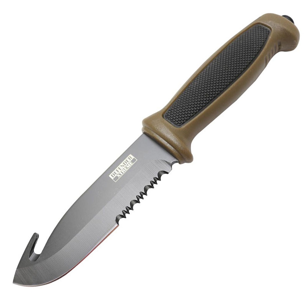 Coyote Ridge Field-Dress Hunting Knife - Rubber Brown