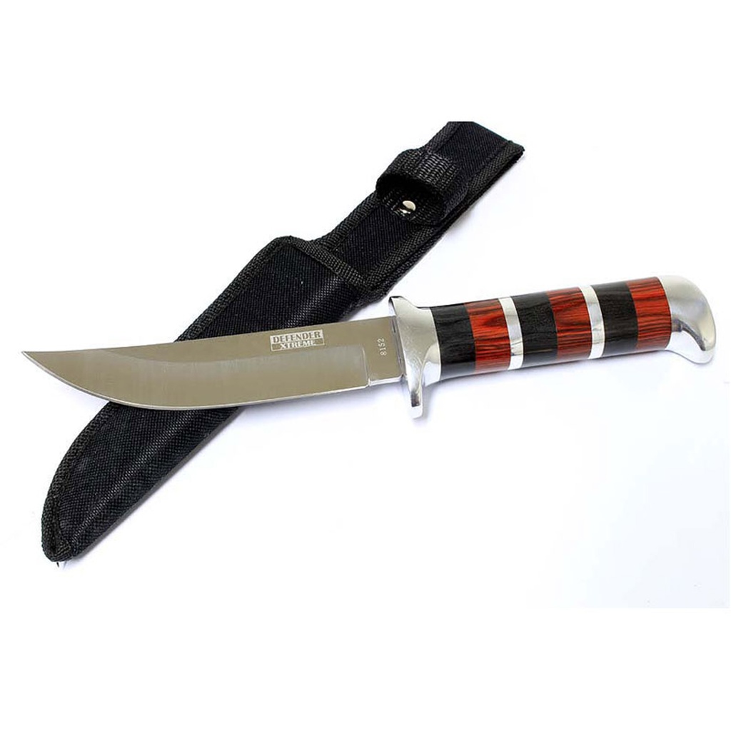 Defender Field Classic Hunting Knife - Red Wood
