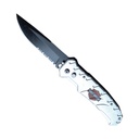 Monochrome Hardline Quick-Deploy Automatic Knife - Silver Steel