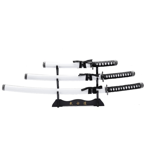 Bushido White Display Samurai Sword Set - White Saya