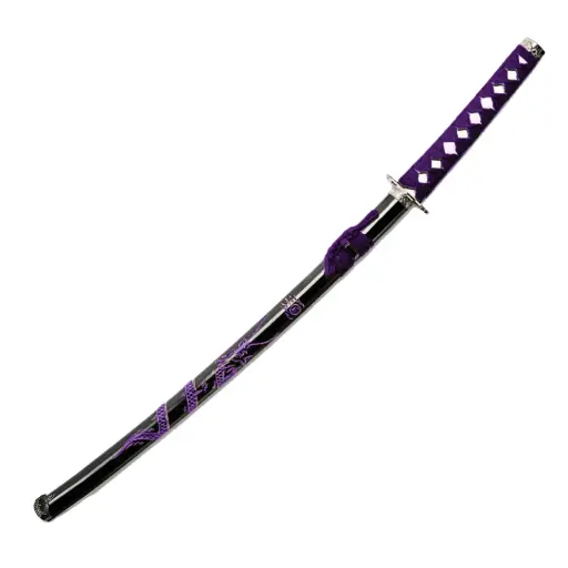 Dragon Eclipse Fantasy Katana Sword - Black Purple