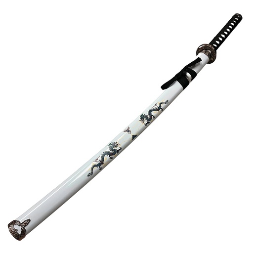 White Dragon Guardian Katana Sword - Carbon Steel