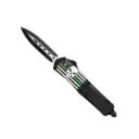 Covert OTF Knife Punisher with Green Line Flag