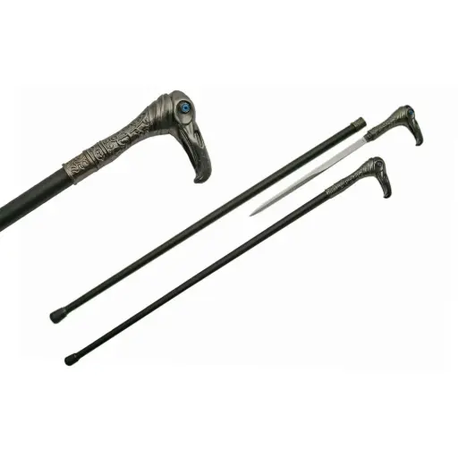 Vulture’s Gaze Quick-Draw Sword Cane - Midnight Black