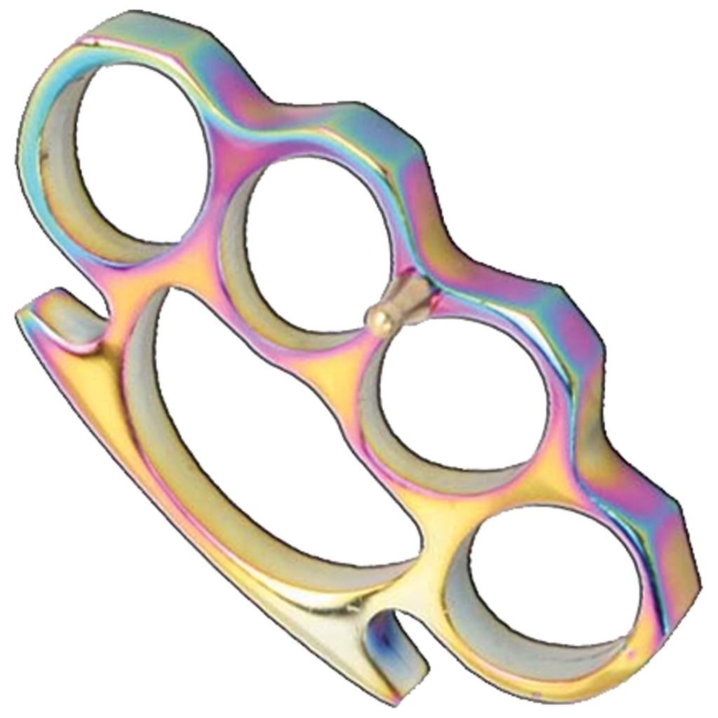 Prism Arc Impact Belt Buckle Knuckles - Rainbow Titanium