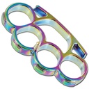 Aurora Forge Heavy-Duty Belt Buckle Paperweight - Titanium Rainbow
