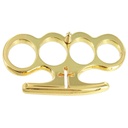 Divine Strike Cross Cutout Brass Knuckles - Gold