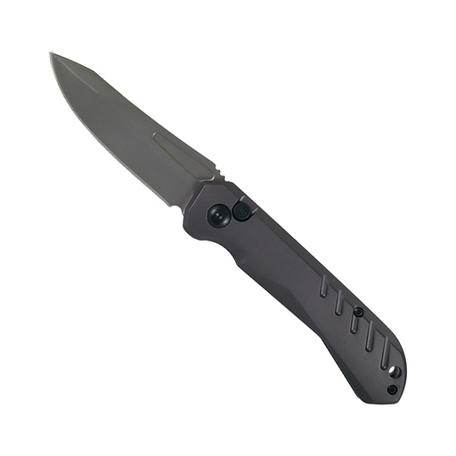 Stealth CNC Quick-Deploy Switchblade Knife - Gray Aluminum