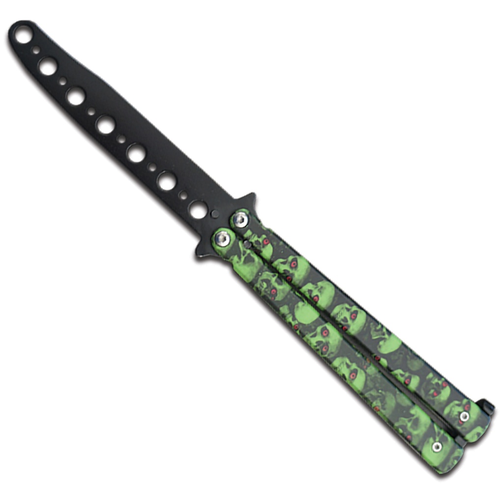 Toxic Outbreak Flow-Control Butterfly Knife Trainer - Zombie Green