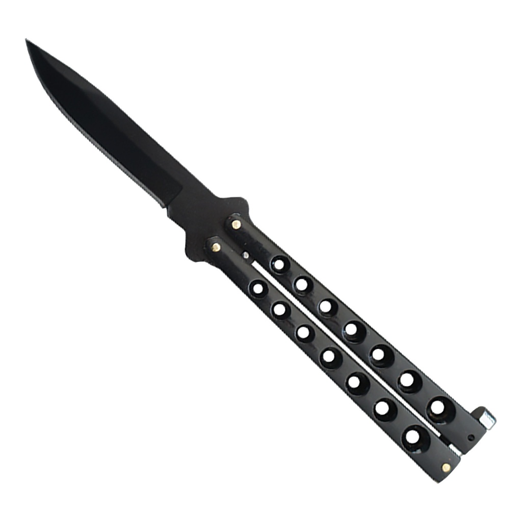Shadowflow Aero-Frame Butterfly Knife - Matte Black Steel