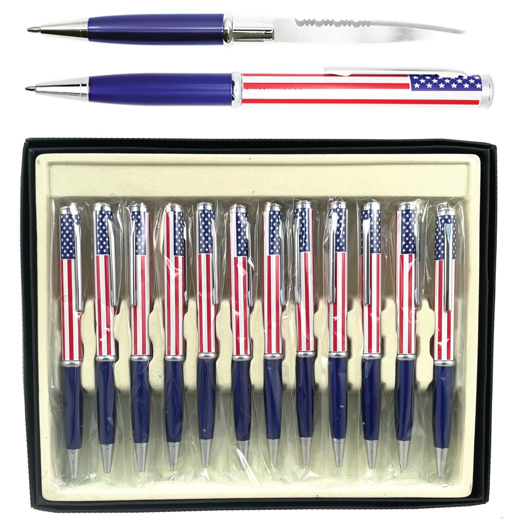 Patriot's Quiet Edge Covert Pen Knife - USA Flag