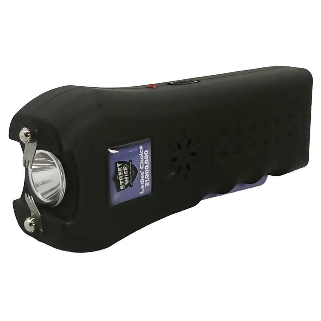 Violet Sentinel Squeeze-Start Self-Defense Stun Gun - Purple Accents