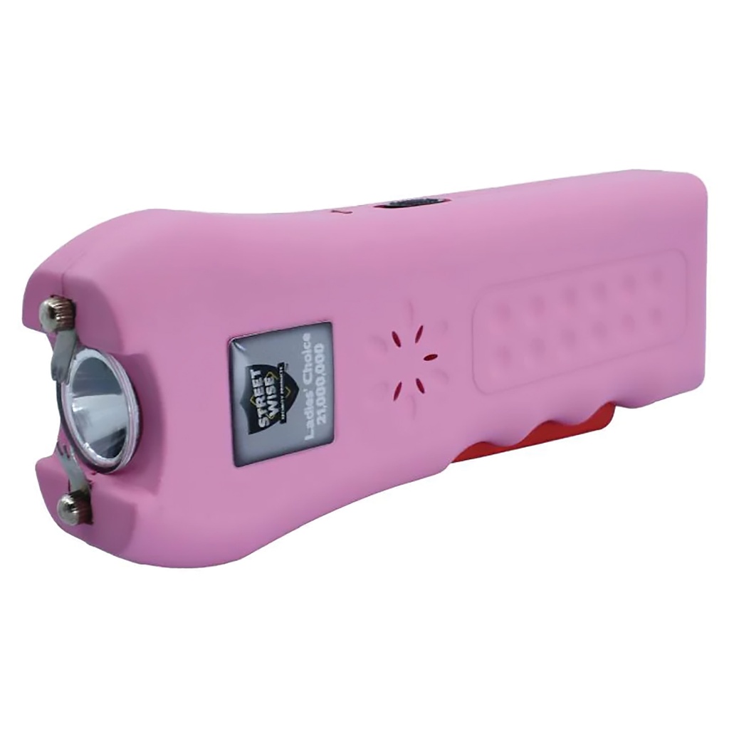 Streetlight Shield Squeeze-Activate Stun Gun with Alarm - Pink