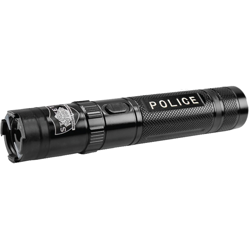 Blackout Enforcer Police-Style Stun Gun Flashlight - Midnight Black