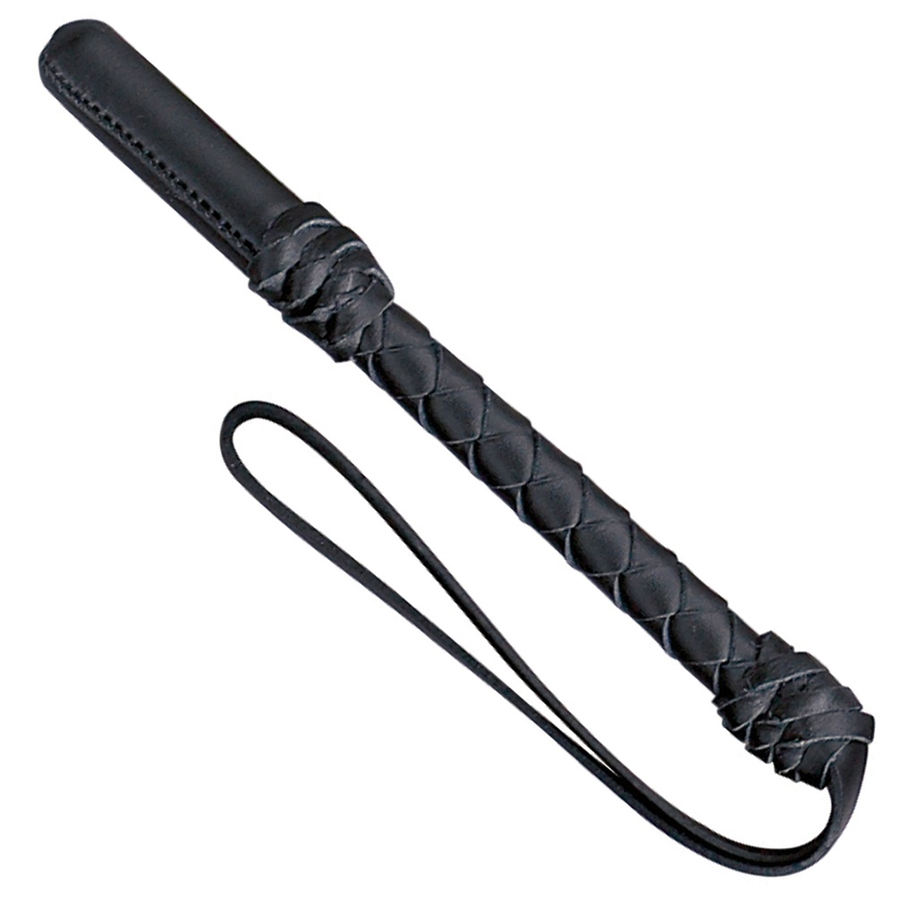 Braided Nightguard Control Leather Sap - Black Leather