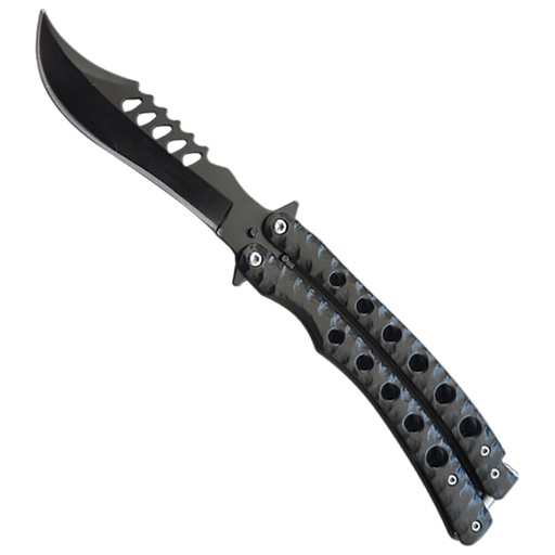 Shadowline Tactical Recurve Balisong Knife - Matte Black