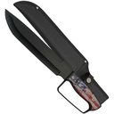 Stars & Stripes Knuckle-Guard Fixed Blade Hunting Knife - Matte Black